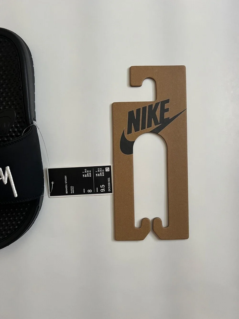 Size 8 - Nike x Stüssy Benassi Slide Black Suede Rubber (New & Authentic)
